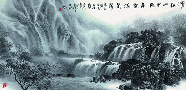 093 杨士明 恒山中雨 万壑海泉声 RMB：16000