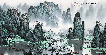 155 白雪石 风景如画在漓江 RMB：6000